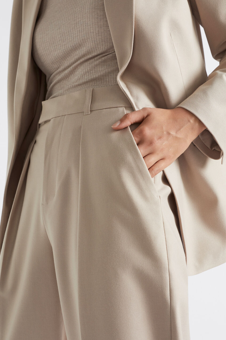 Pleat Front Trouser  Light Storm