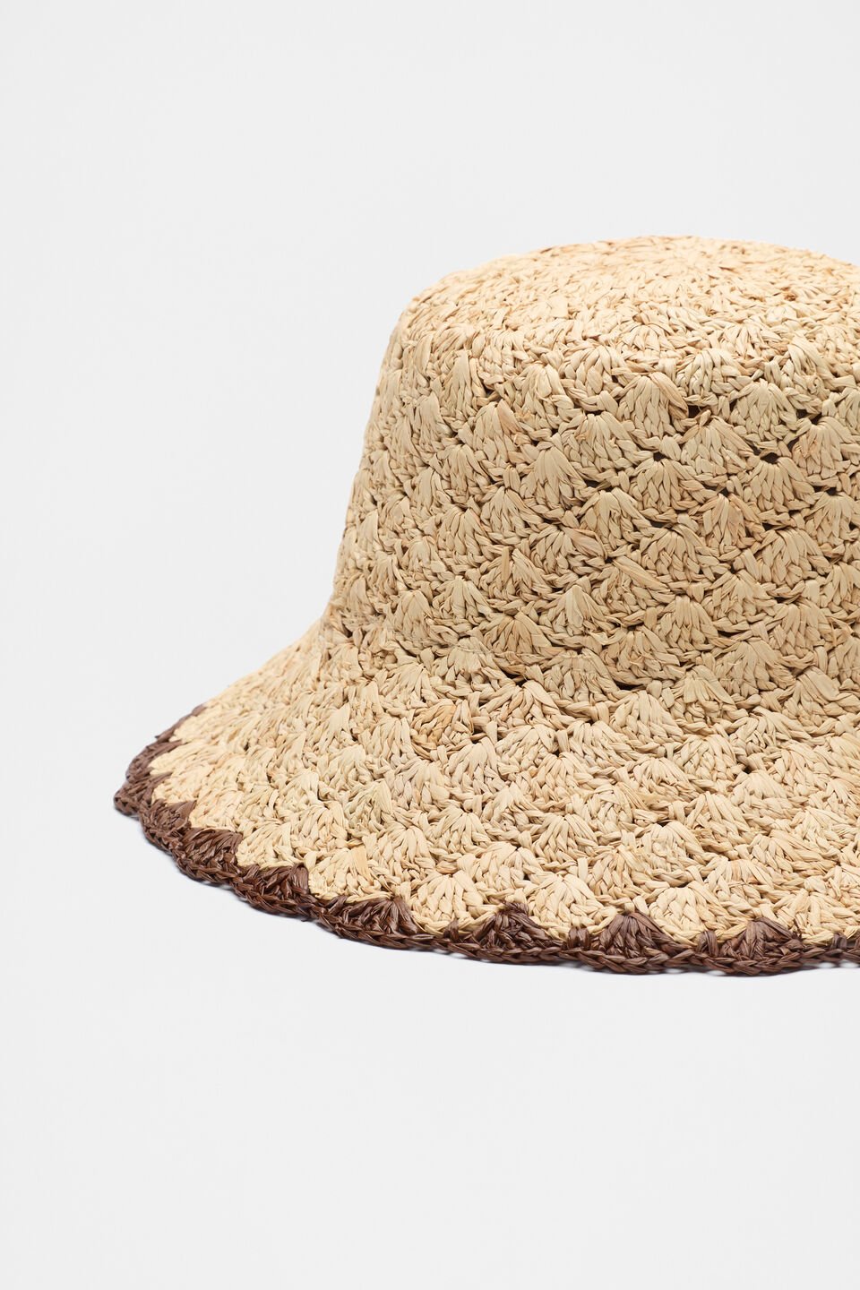 Scallop Trim Bucket Hat  Cinnamon Spice
