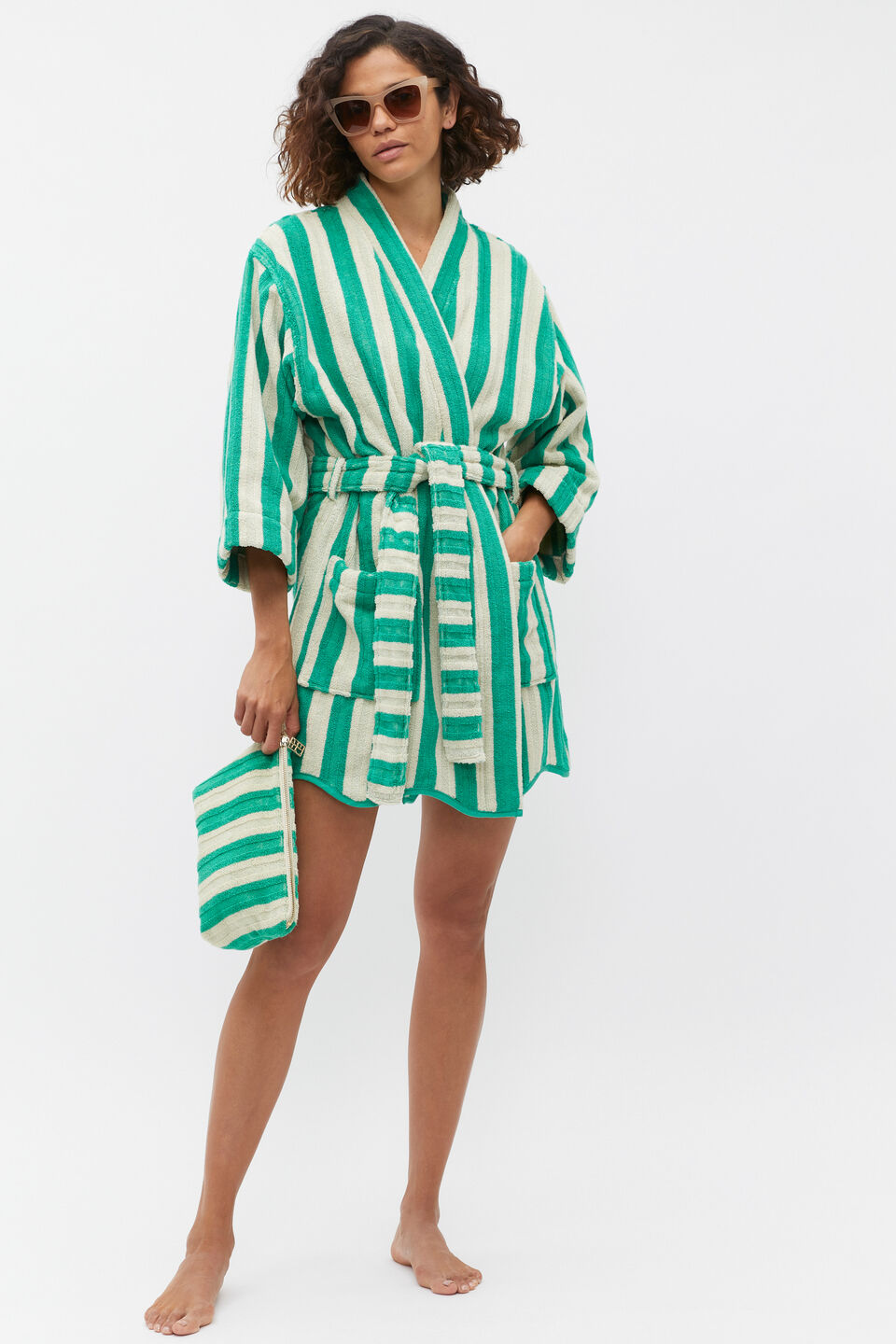 Matteo Awning Robe  Deep Emerald