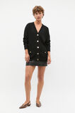 Boucle Knit Pocket Slouch Cardigan  Black  hi-res