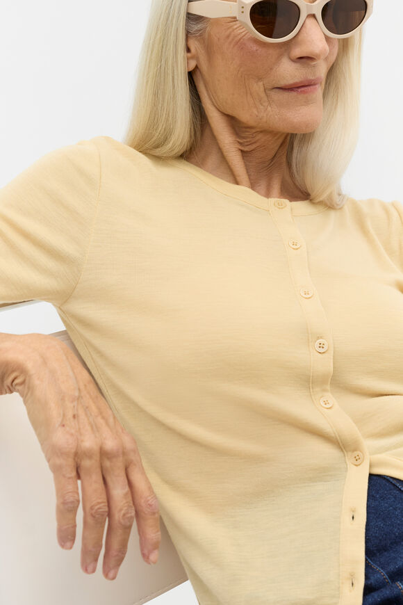 Australian Merino Cardigan  Marzipan  hi-res