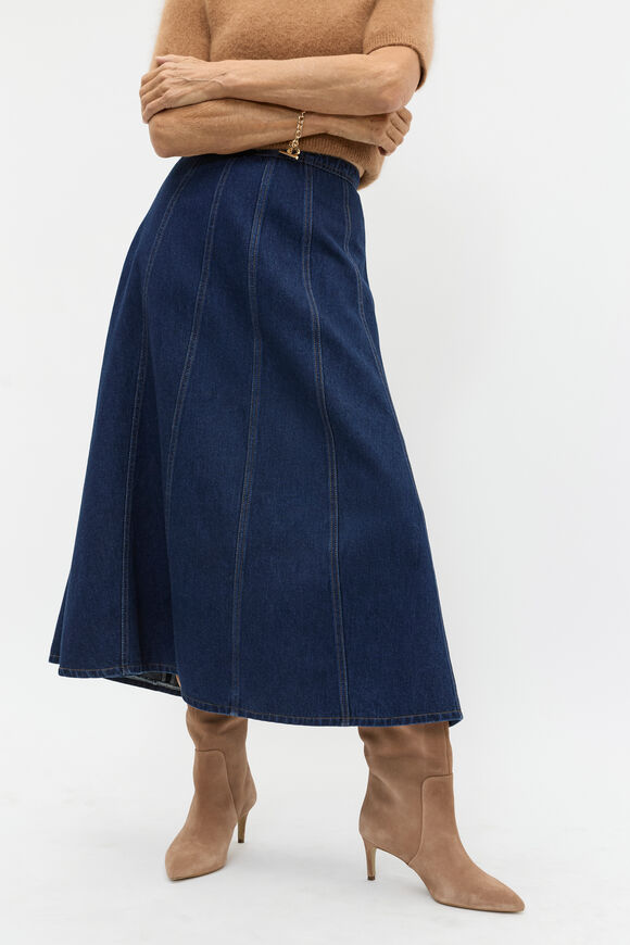 Denim Swing Skirt  Twilight Blue Wash  hi-res