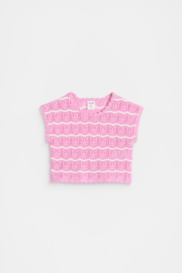 Crochet Top  Candy Pink  hi-res
