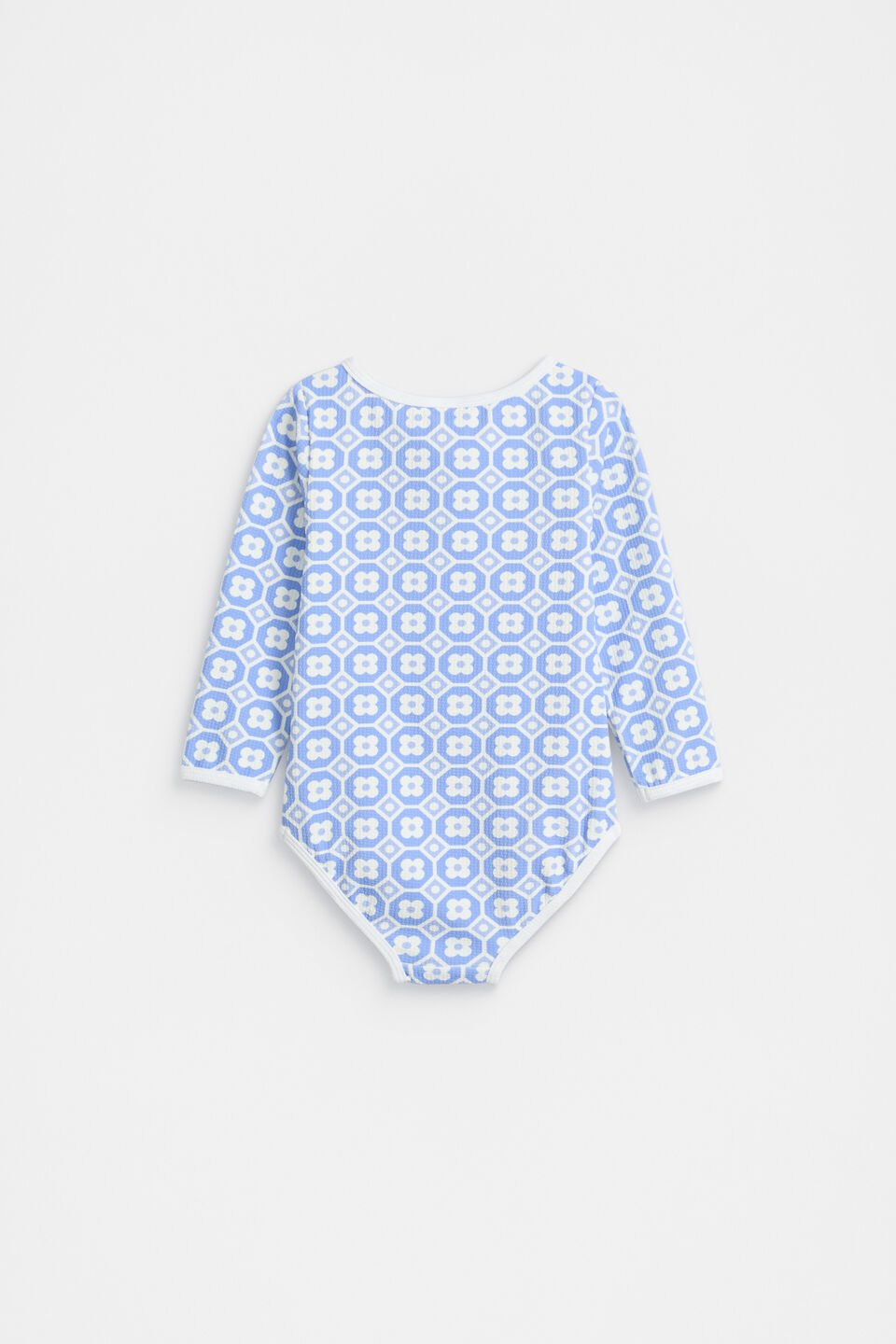 Flower Tile Rashsuit  Luna Blue