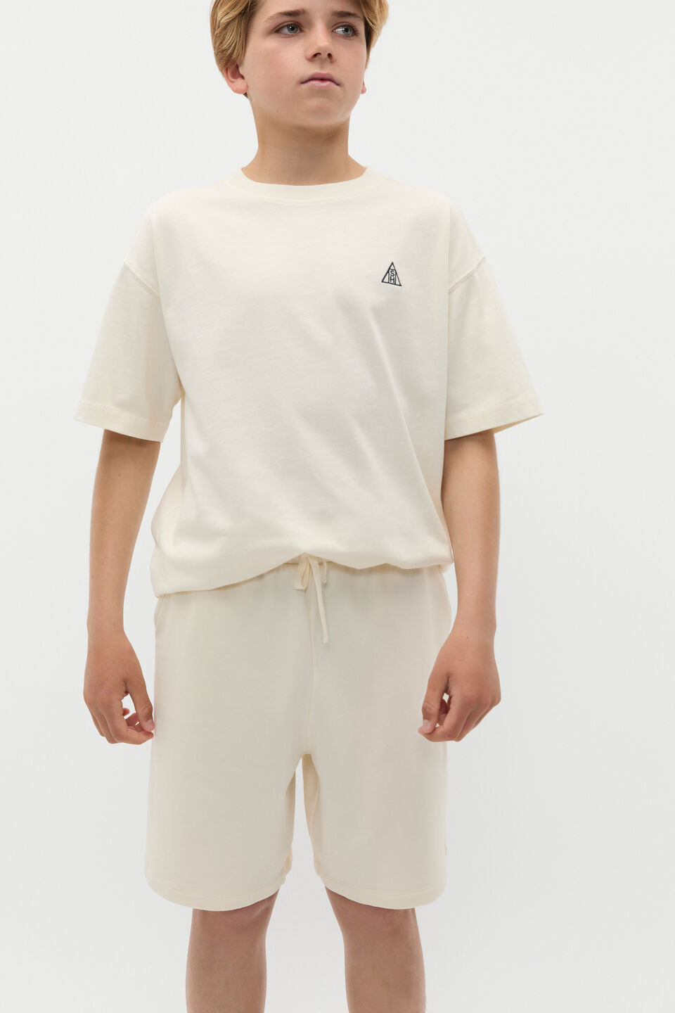 Long Line Track Short  Vintage Cream