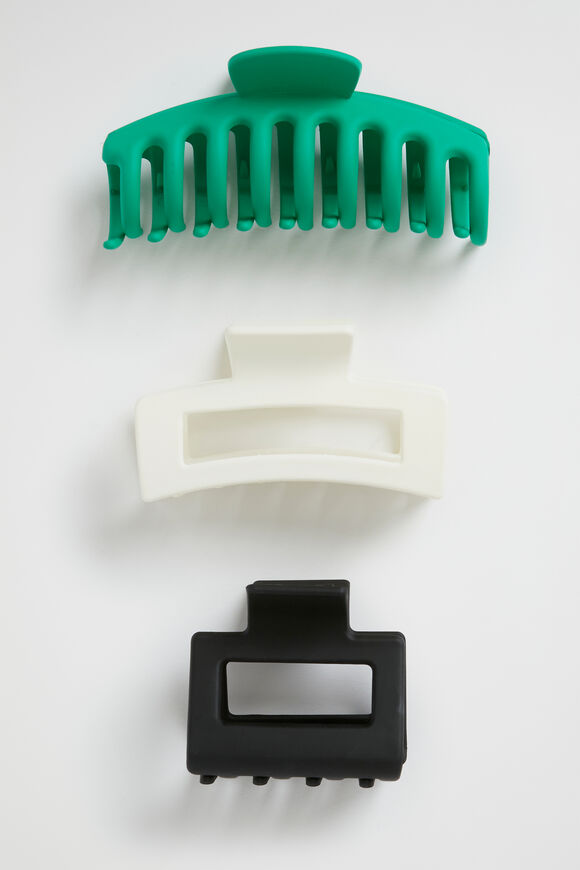 Hair Claw Pack  Bright Mint  hi-res