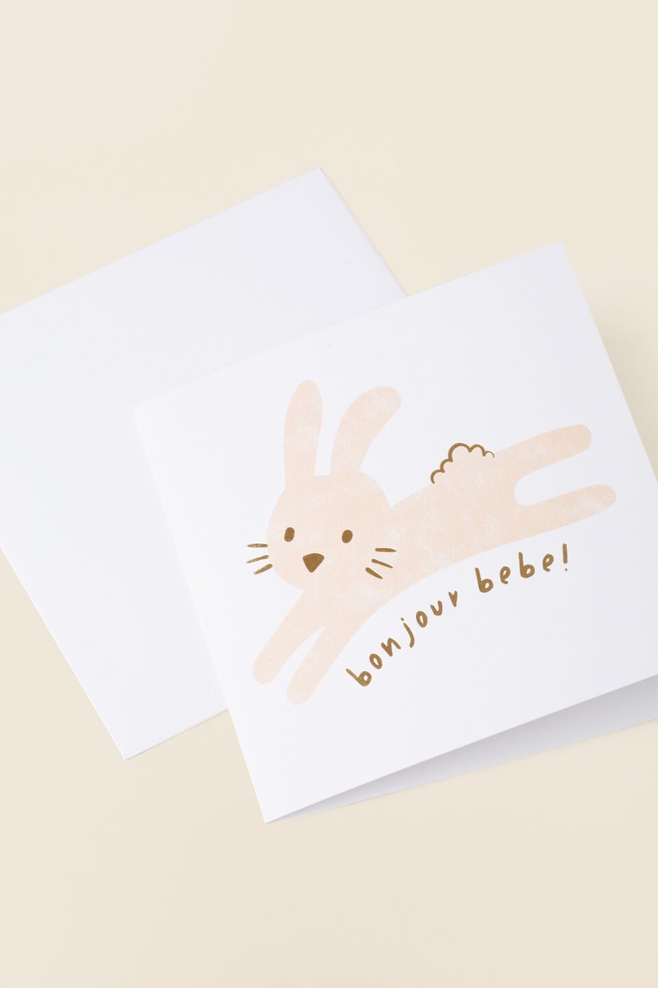 Bonjour Bebe Card  Pink