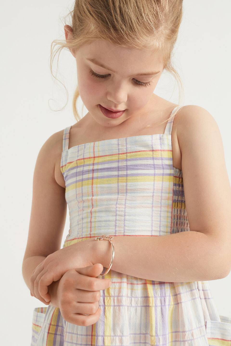 Rainbow Diamante Initial Bangle  P