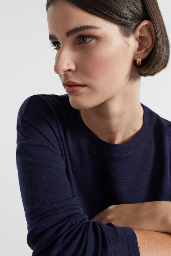 Babywool Curve Hem Top  Midnight Sky  hi-res