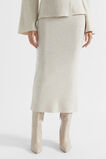 Structured Knit Skirt  Oat Marle  hi-res
