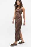 Linen Gathered Halter Maxi Dress  Affogato  hi-res