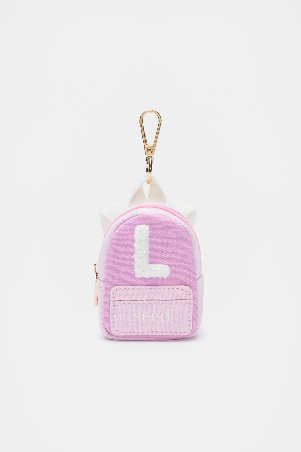Mini Backpack Initial Keyring  L