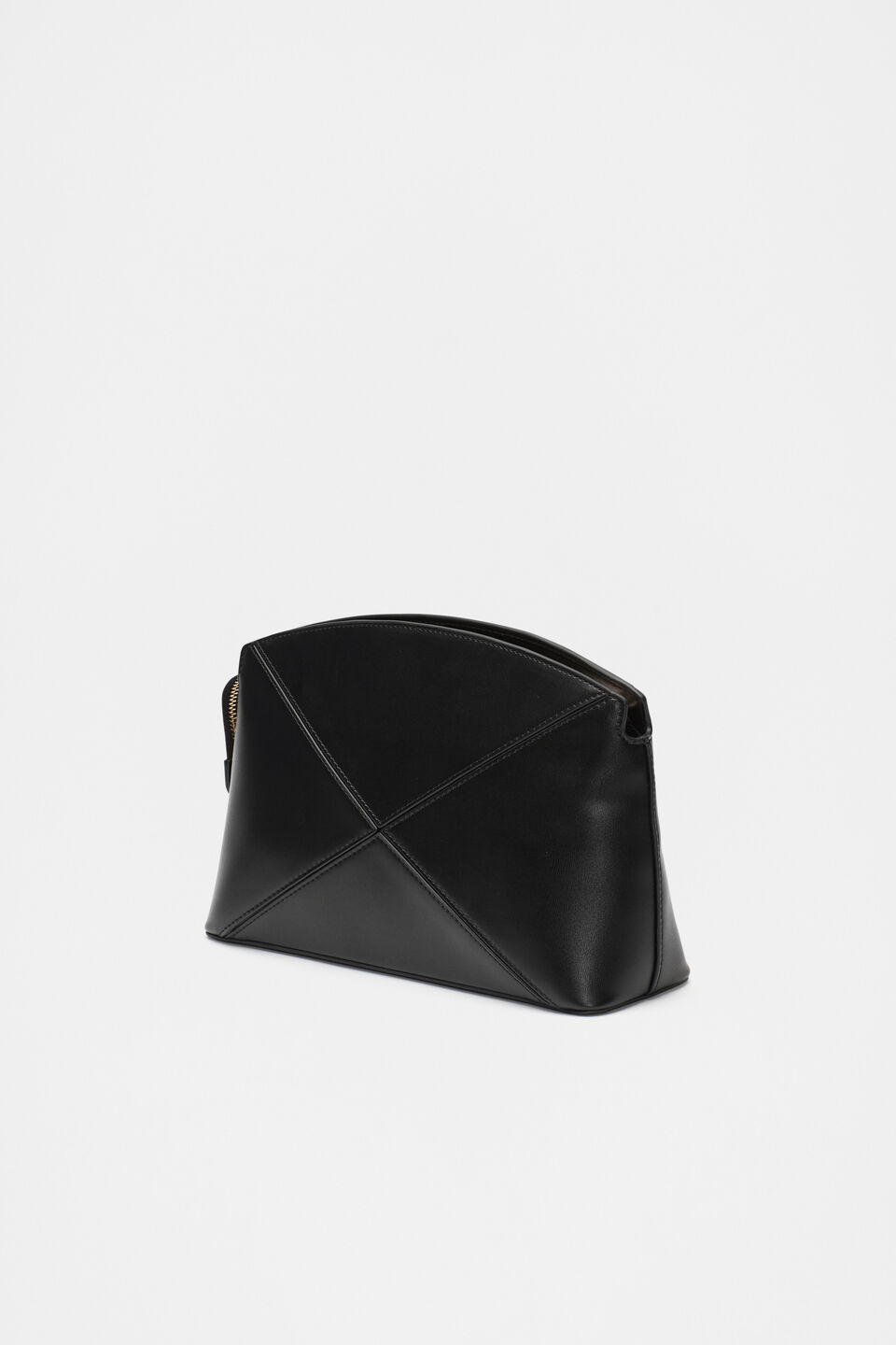 Paneled Clutch  Black