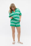 Crochet Tie Short  Deep Emerald  hi-res