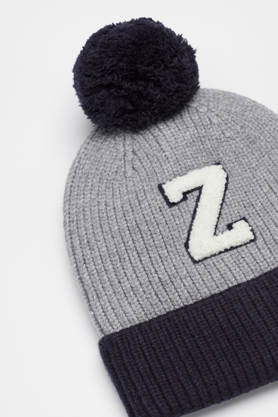 Colourblock Initial Beanie  Z