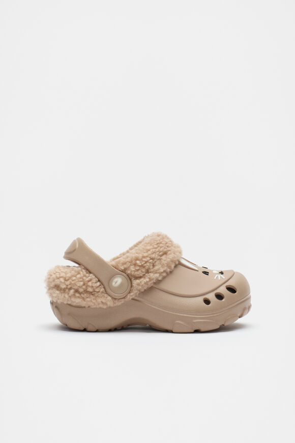 Bunny Fur Lined Clog  Chocolate Shake  hi-res