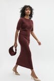 Fluffy Knit Midi Skirt  Merlot  hi-res
