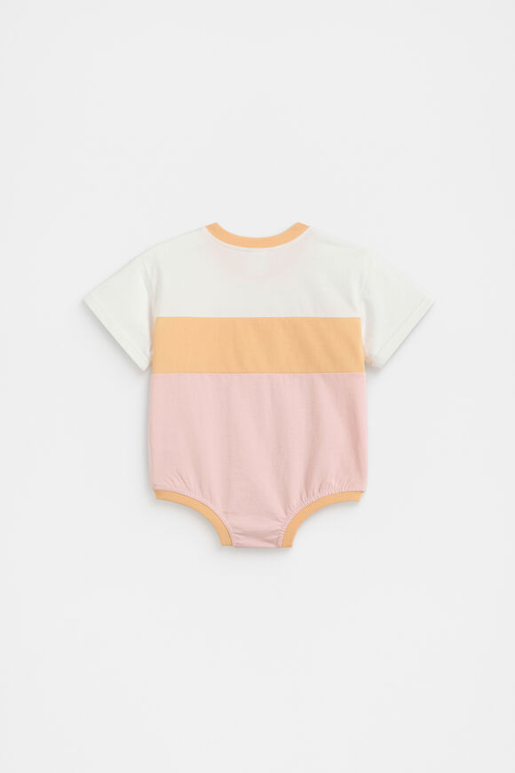 Spliced Logo Oversized Bodysuit  Pretty Pink  hi-res