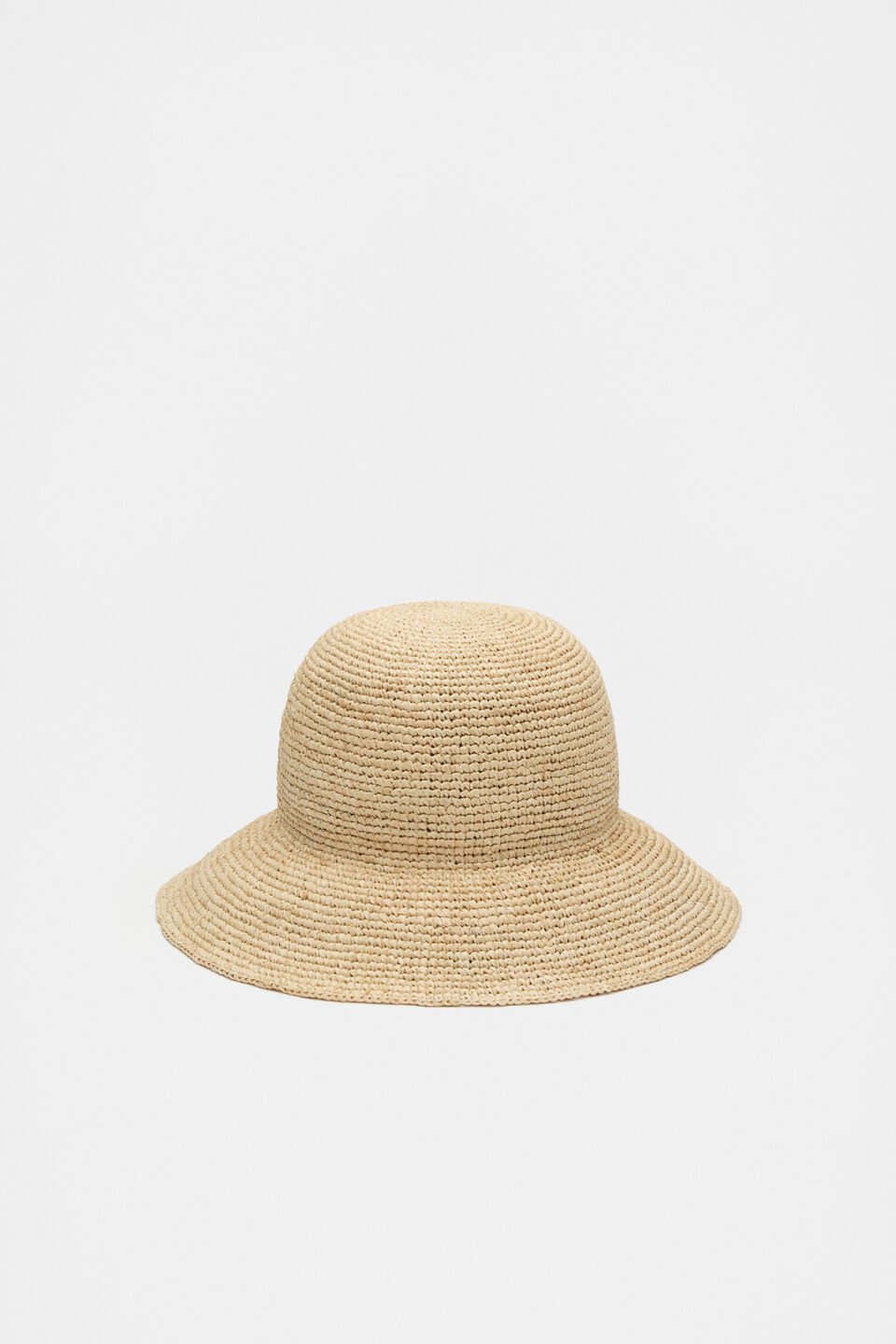 Raffia Rounded Bucket Hat  Natural