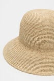 Raffia Rounded Bucket Hat  Natural  hi-res