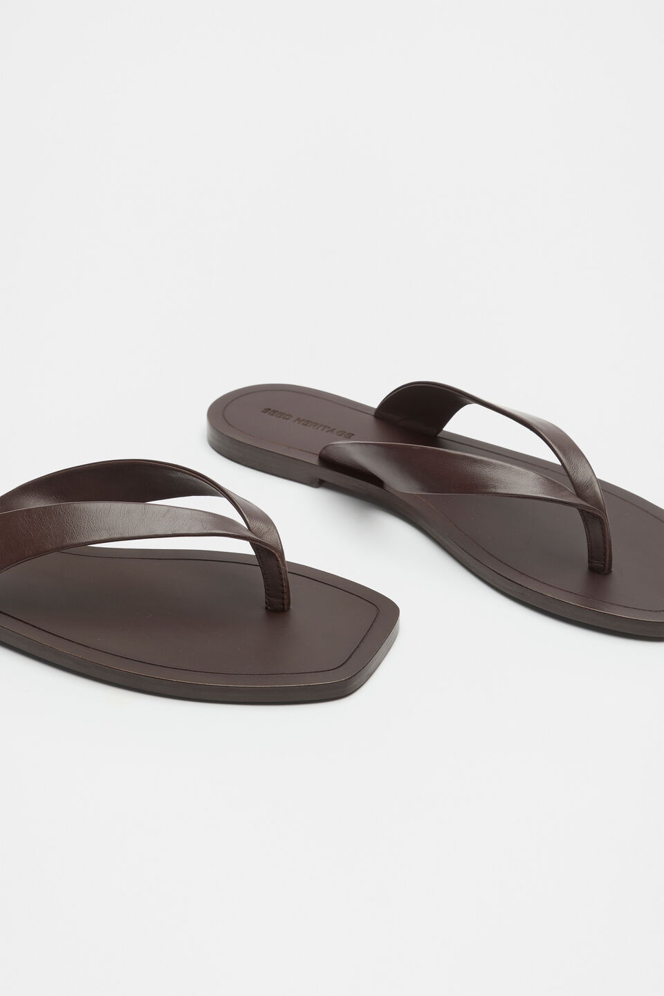 Kenna Leather Flip Flop  Chocolate