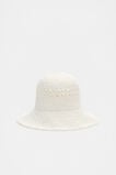 Woven Bucket Hat  White  hi-res