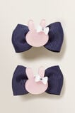 Acrylic Bunny Bow Duck Clip    hi-res