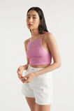Shirred Jersey Crop  Soft Orchid  hi-res