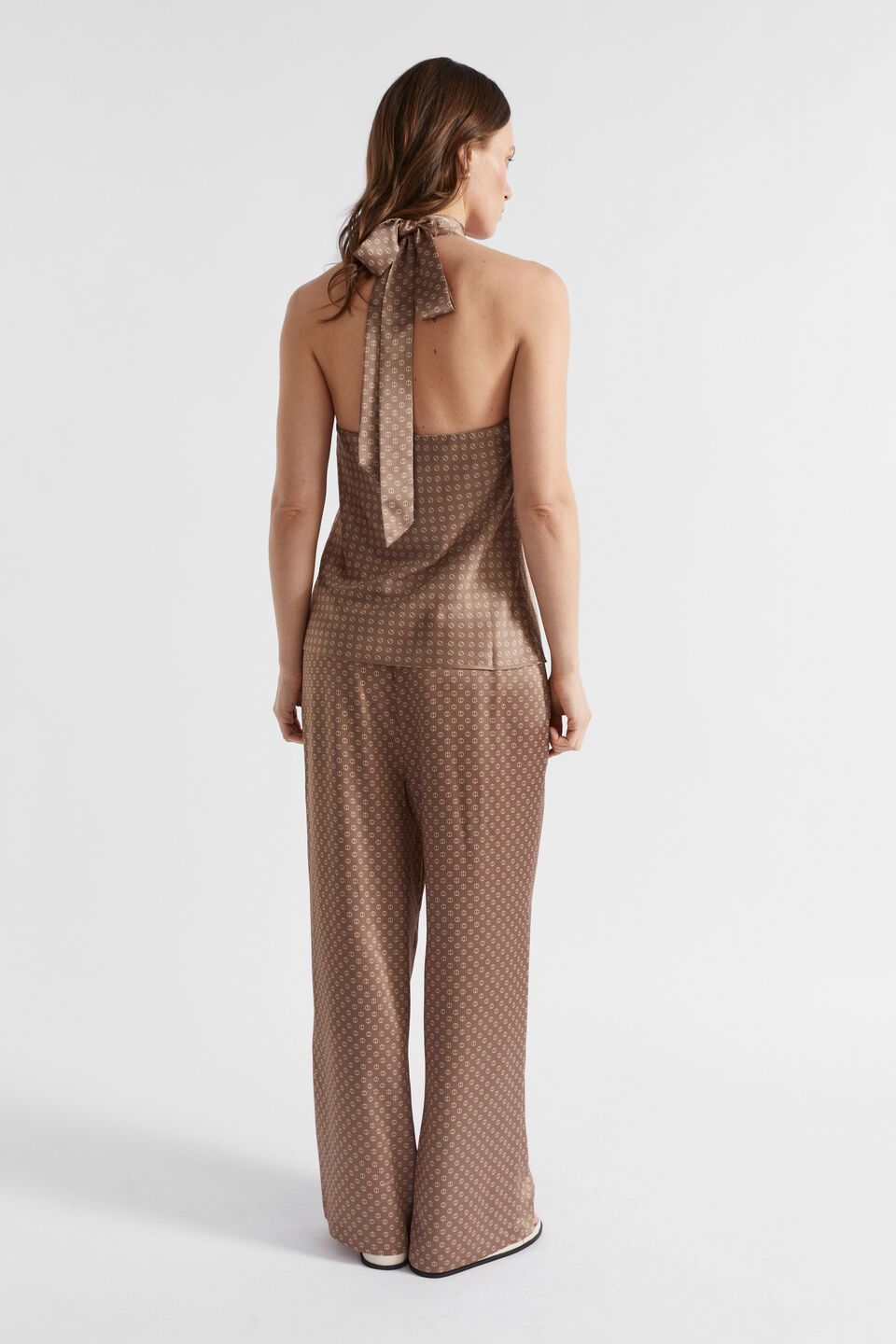 Scarf Print Halter Top  Scarf Print