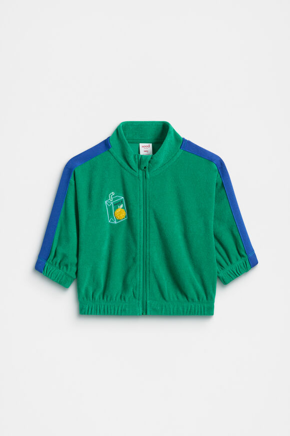 Zip Through Sweat  Tennis Green  hi-res