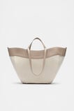 Textured Curved Tote  Cookie  hi-res