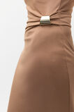 Long Sleeve Ruched Side Dress  Amaretto  hi-res