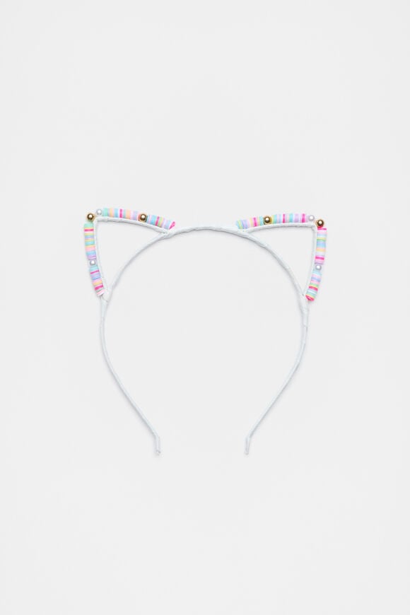 Coloured Bead Ears Headband  Multi  hi-res