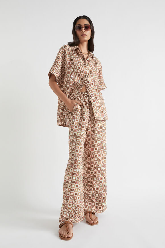 Lou Rectangle Sunglasses  Sheer Beige  hi-res