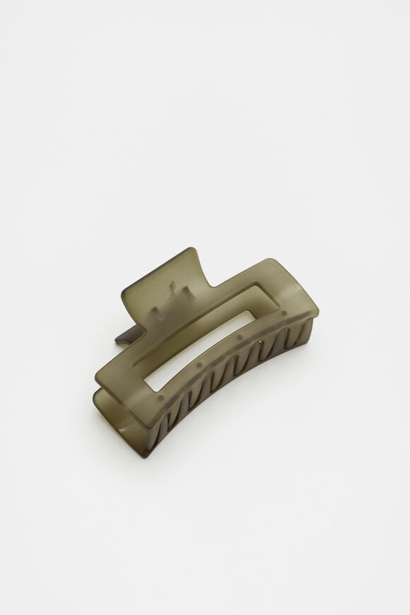 Rectangle Hair Claw  Olive Leaf  hi-res
