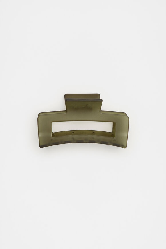 Rectangle Hair Claw  Olive Leaf  hi-res