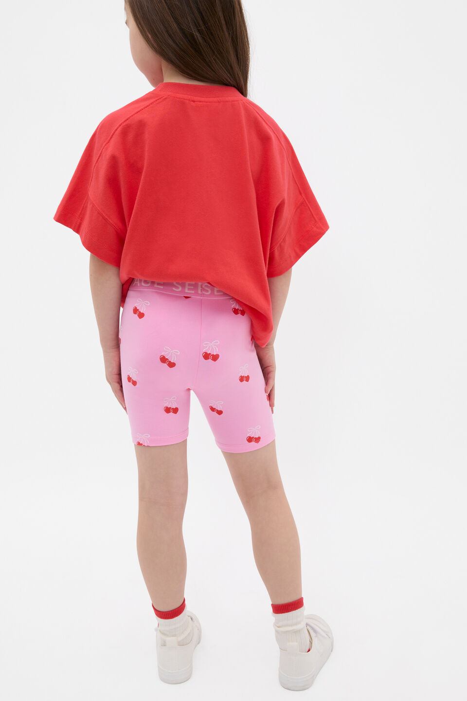 Heart Cherry Bike Short  Candy Pink