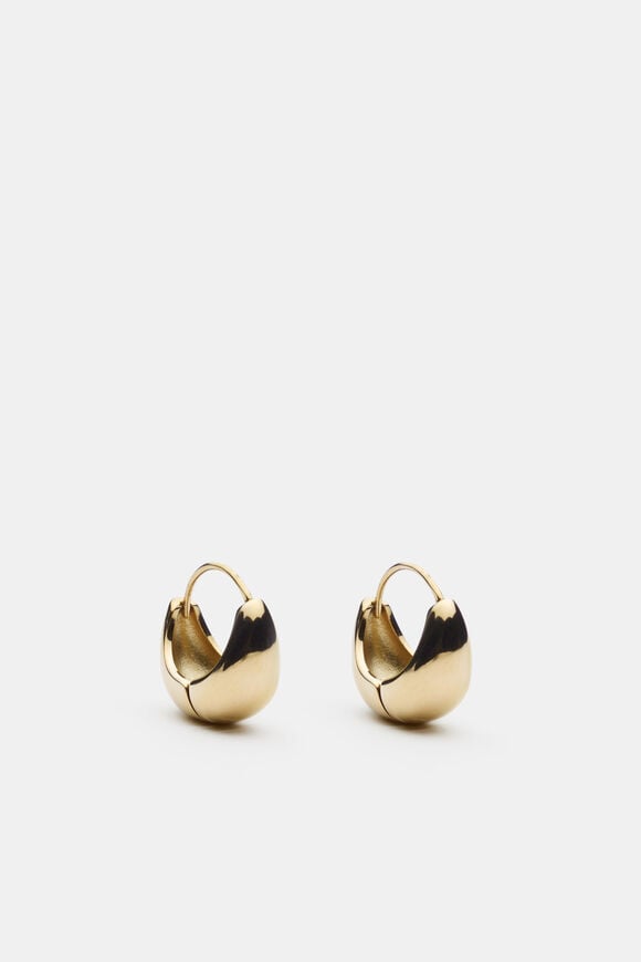 Waterproof Dome Earring  Gold  hi-res