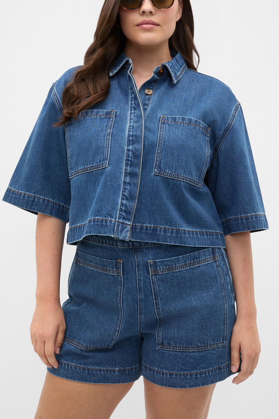 Patch Pocket Cotton Short  Heritage Wash