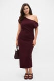 Boucle Fitted Knit Dress  Plum Red  hi-res