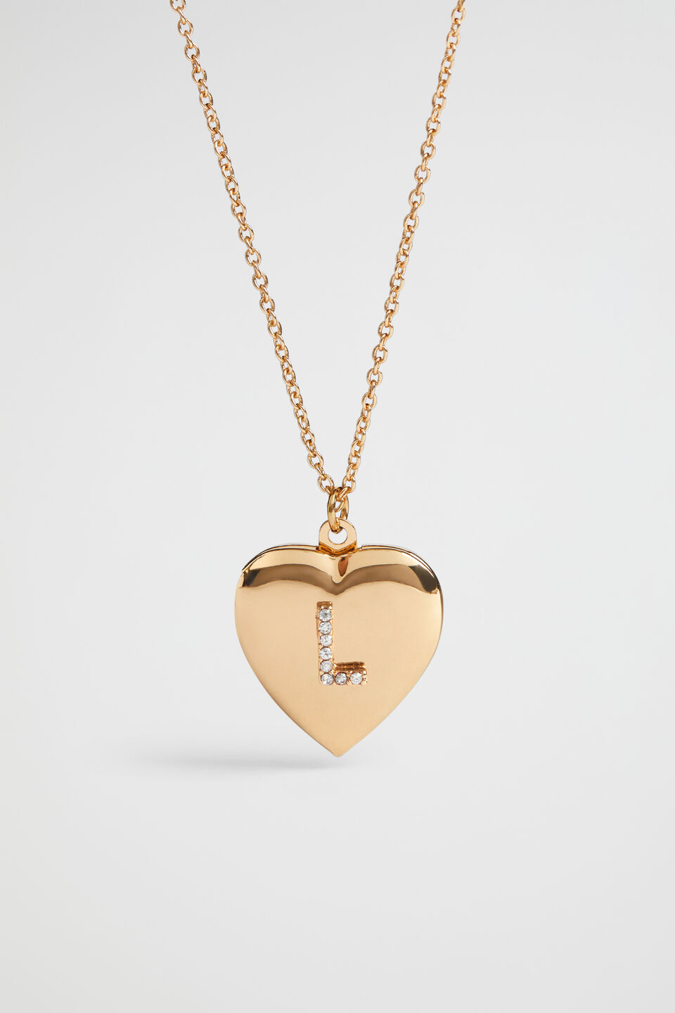 Diamante Initial Locket  L