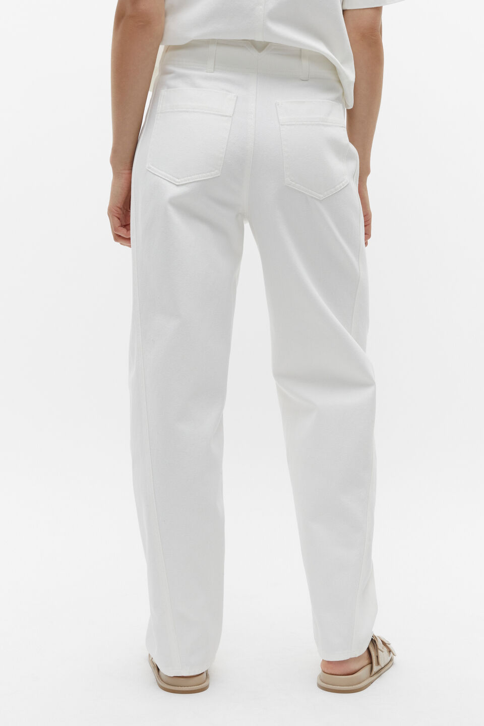 Denim Barrel Leg Jean  Cloud Cream