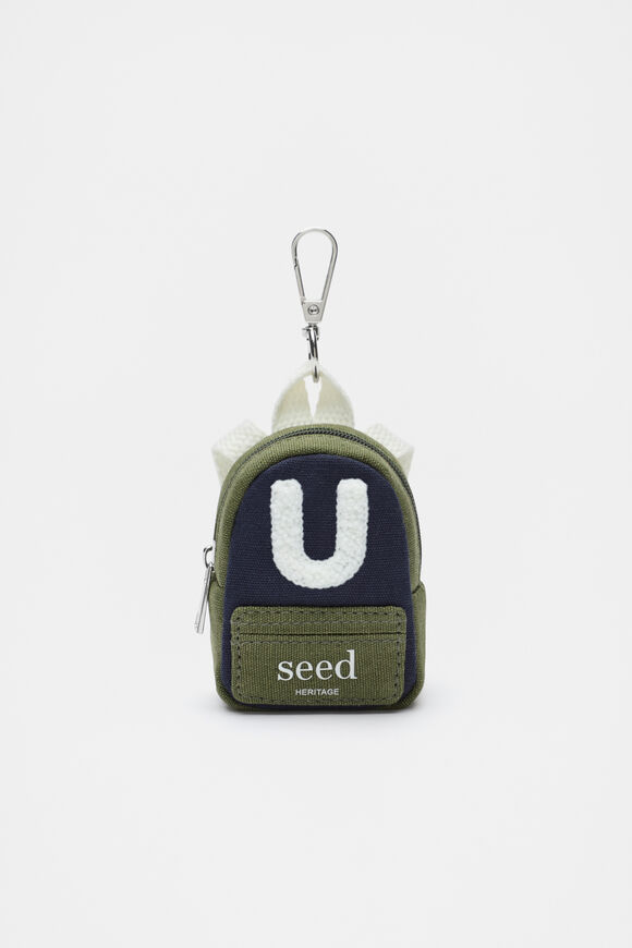 Mini Backpack Initial Keyring  U  hi-res