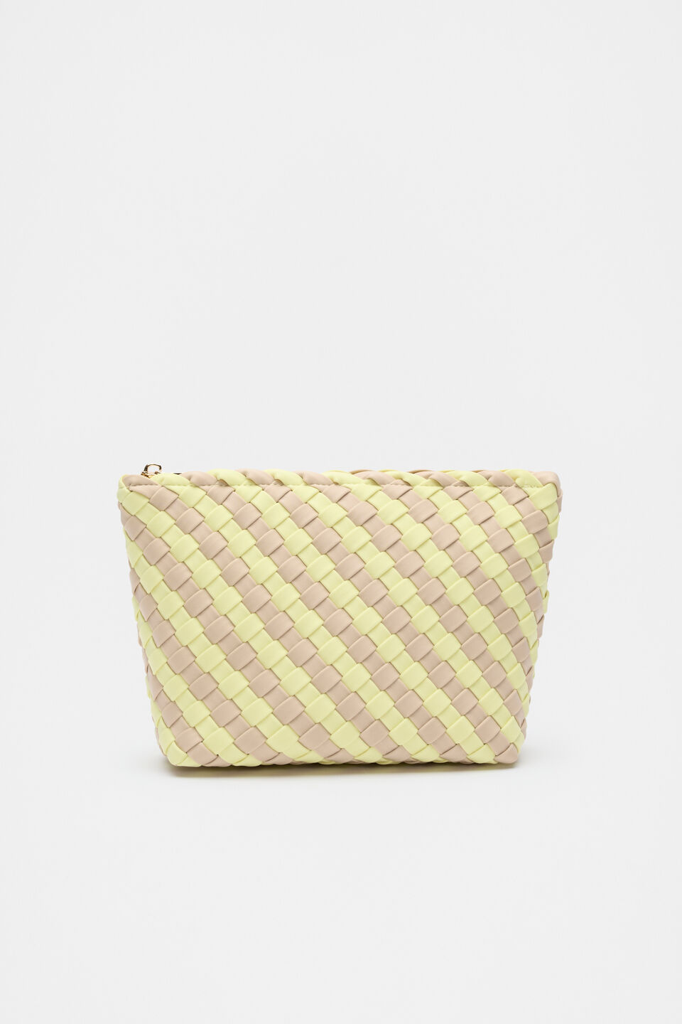 Woven Textured Pouch  Lemongrass