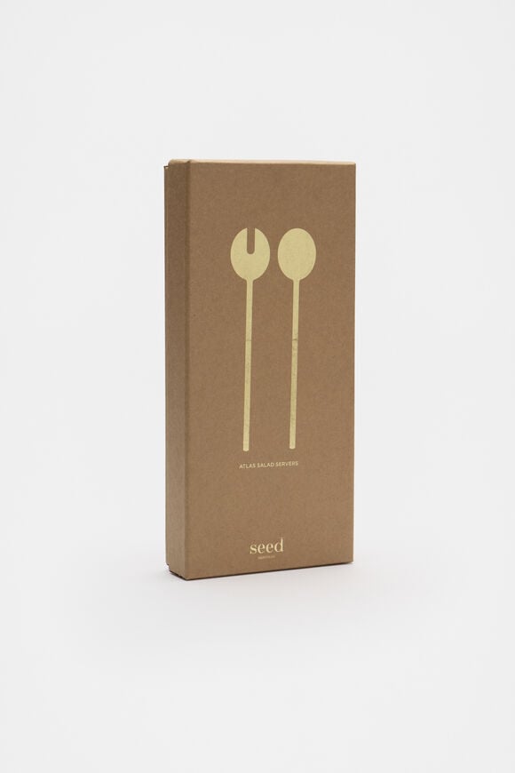 Atlas Salad Servers  Gold  hi-res