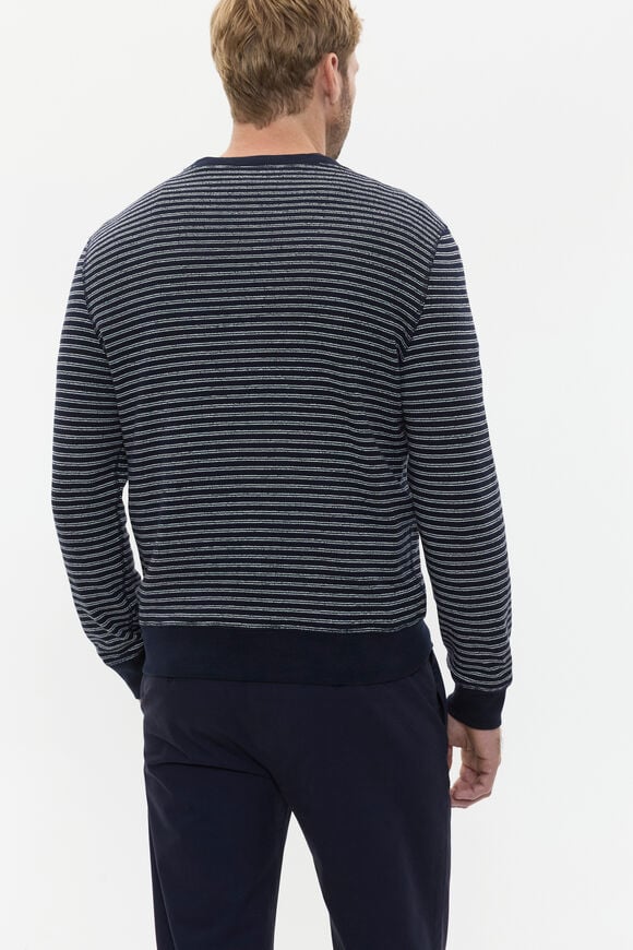 Stripe Crewneck  Midnight Blue Stripe  hi-res