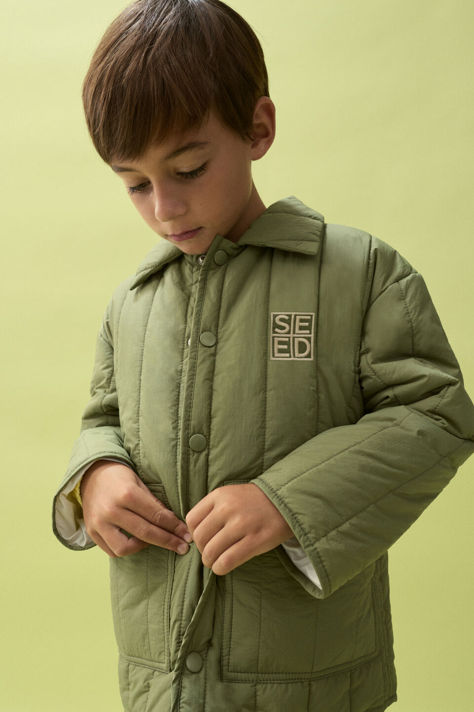 Quilted Jacket  Dark Sage