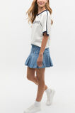 Pleat Denim Skort  Ocean Haze Wash  hi-res