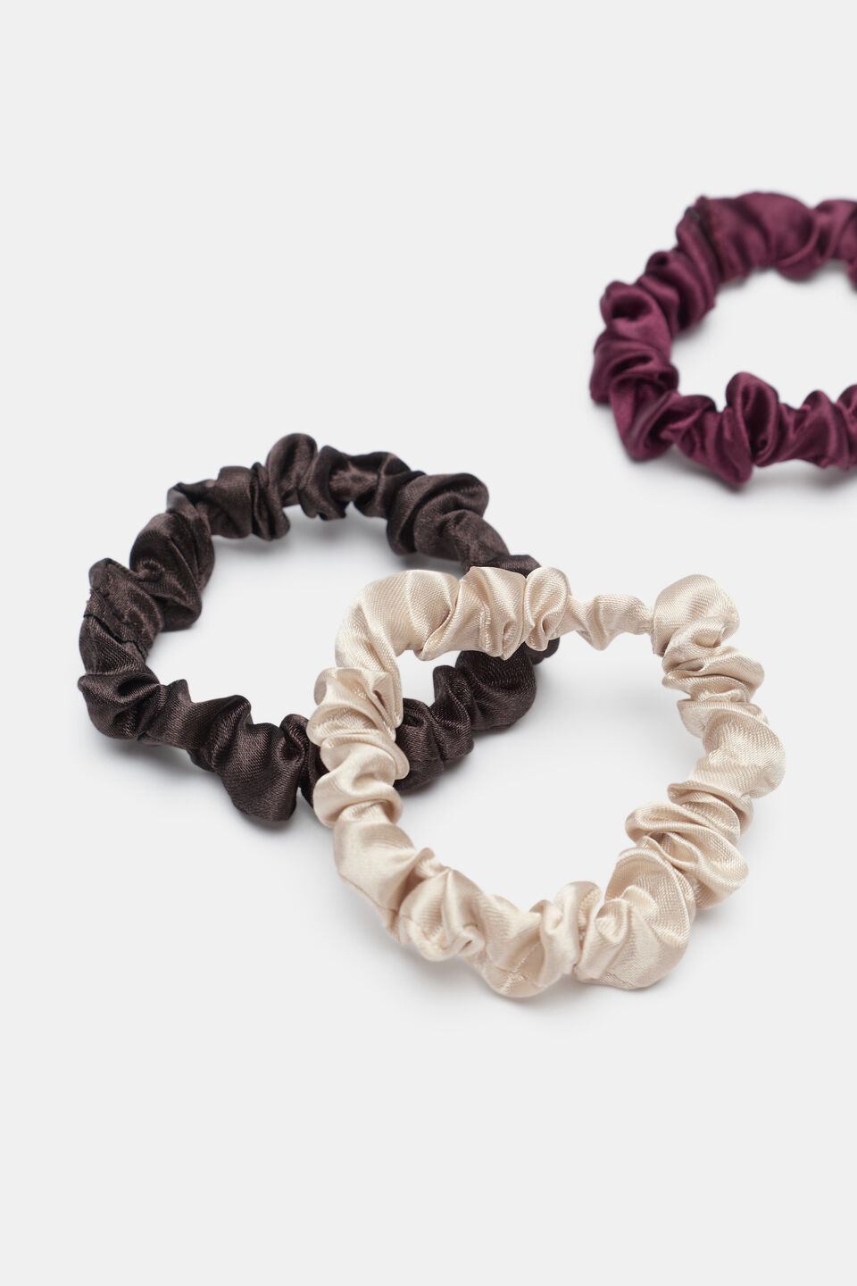 Mini Scrunchie  Plum Red