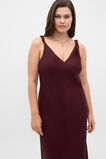 Linen Twist Shoulder Maxi Dress  Plum Red  hi-res